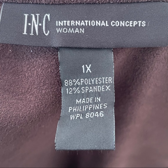 INC International Concepts Brown Faux Suede Jacket - Picture 9 of 10